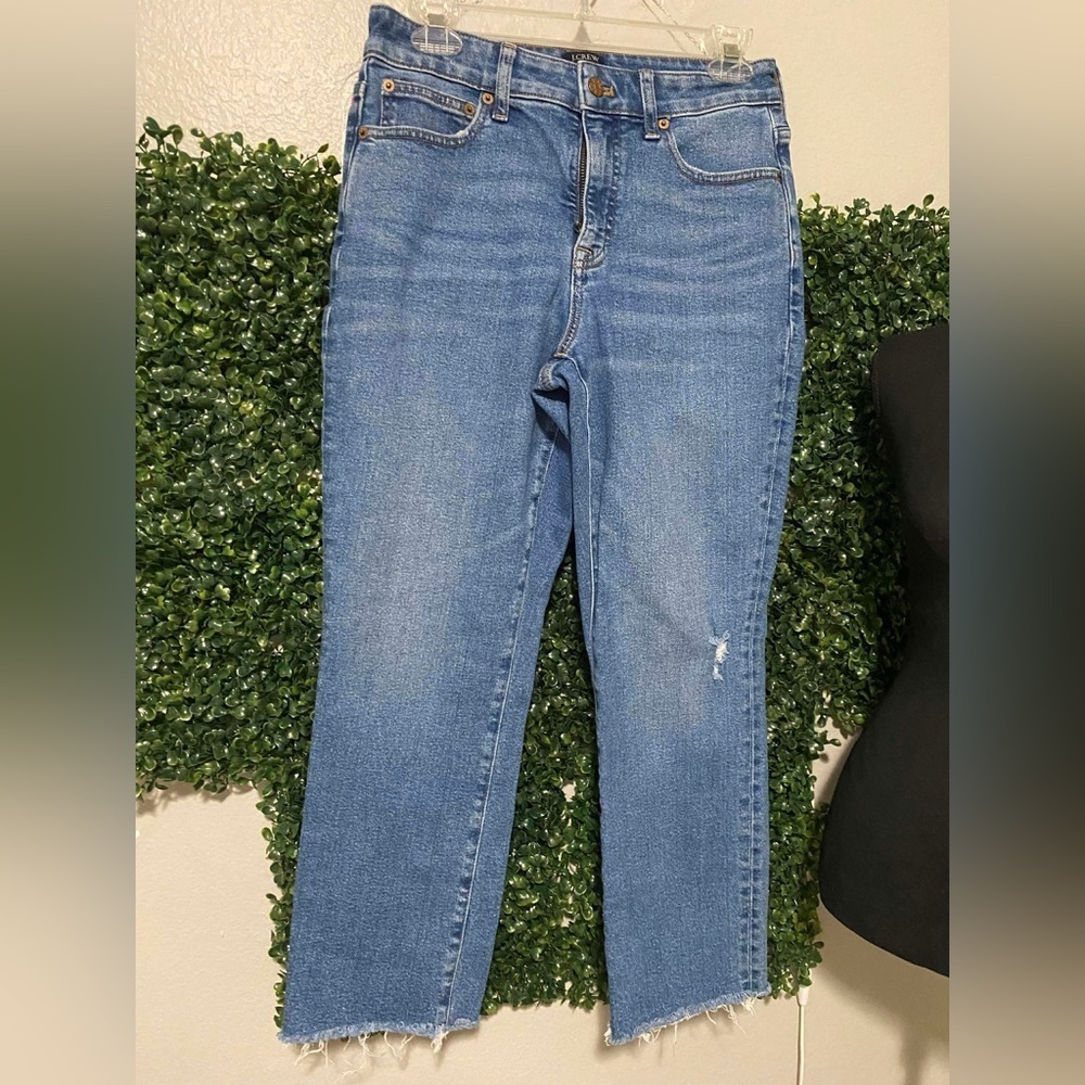 J. Crew Straight Jean Women's size 25 Medium Blue Denim Jeans